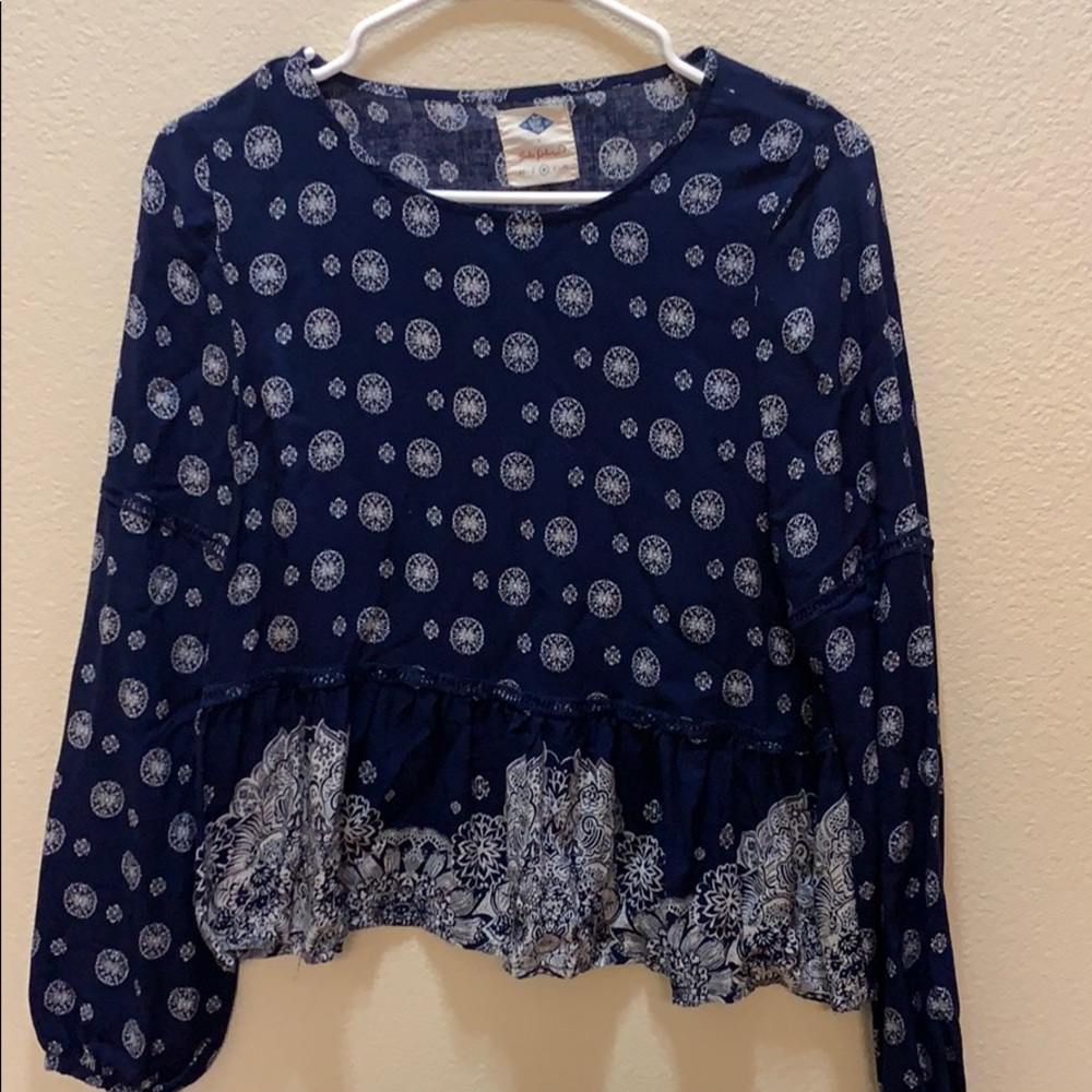 Navy Blue Blouse